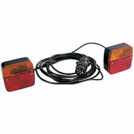 Kit éclairage magnétique 2 feux ampoules 7m50 / 12v