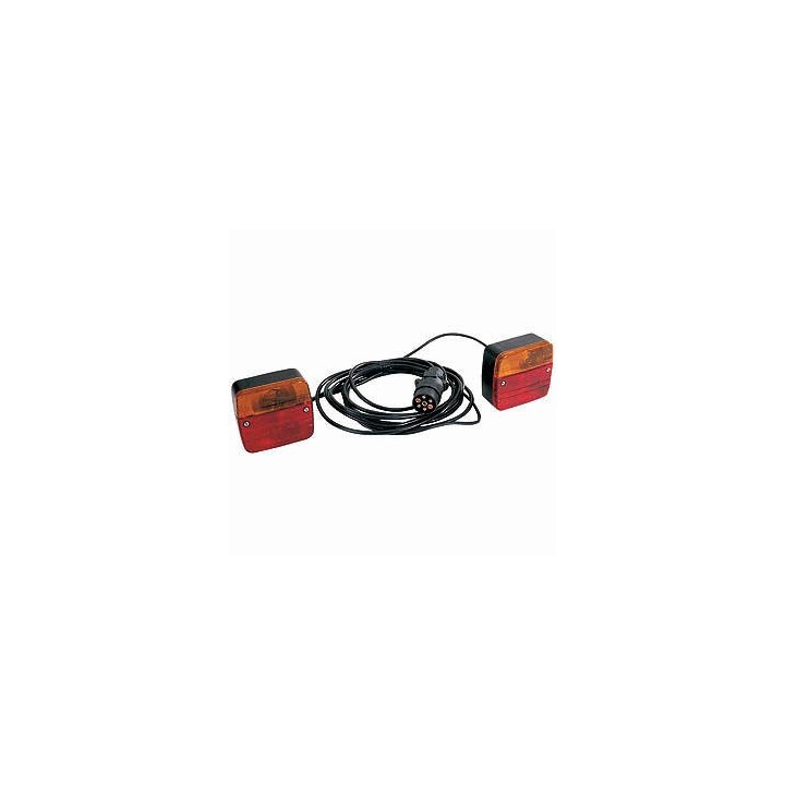 Kit éclairage magnétique 2 feux ampoules 7m50 / 12v