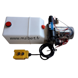 Pompe hydraulique remorque benne-petit camion benne 12V double effet réservoir 6L 1.6kw déstockage