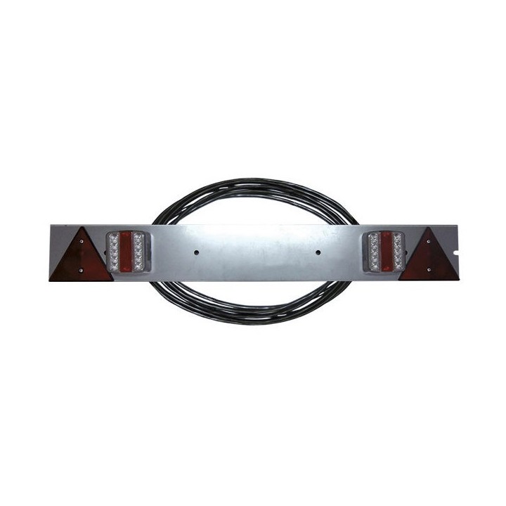bandeau Rampe éclairage galvanisée remorque 1m feux LED