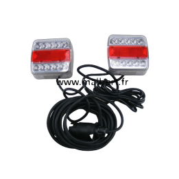 Kit éclairage 2 feux sans triangles LED magnétique IP65