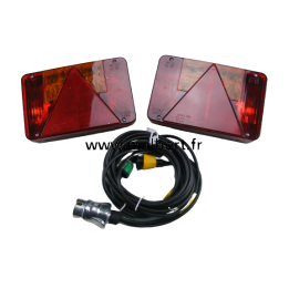feux remorque RADEX faisceau  cable 3m85 + 2 feux radex 5800