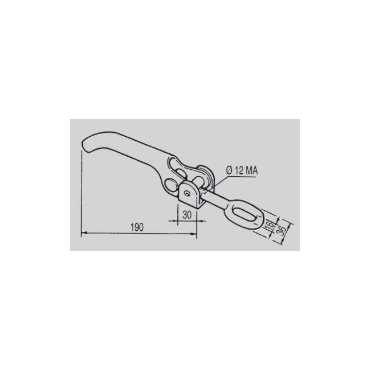 Fermeture de ridelle de remorque crochet basculement remorque à souder Acier brut