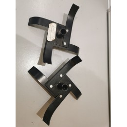 Couteau fraise motoculteur sur support 1 coté droit +1 coté gauche D320mm D interieur pour axe 25mm déstockage