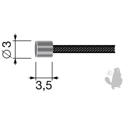 Câble souple 12 fils à embout cylindrique 3,5x 3mm