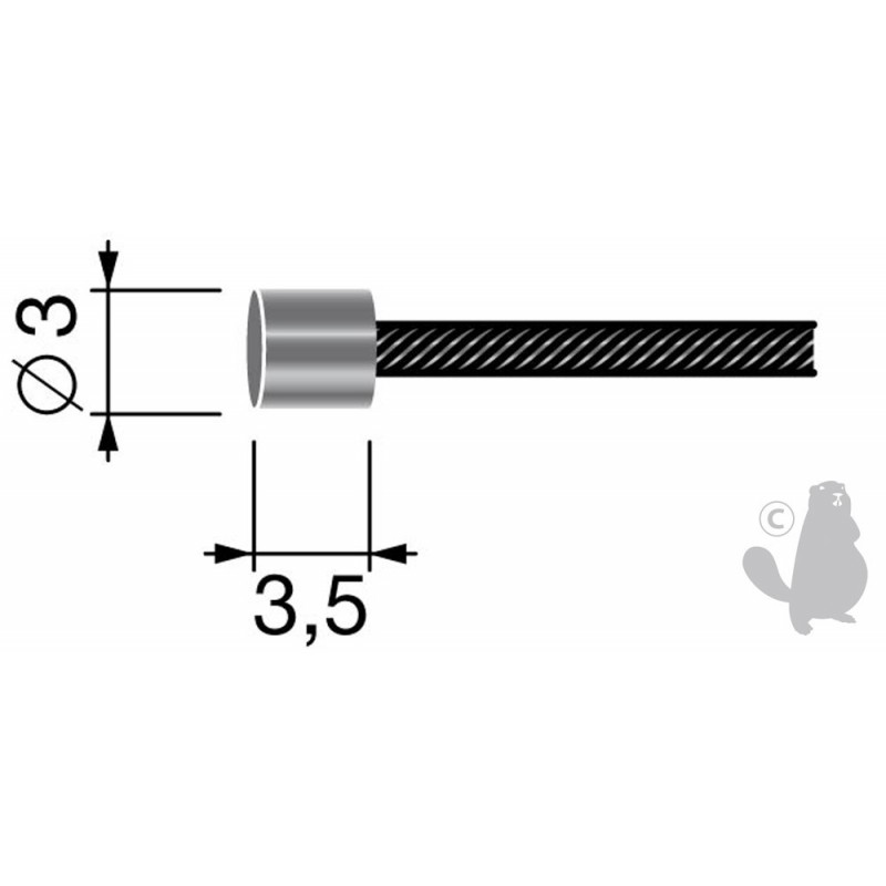 Câble souple 12 fils à embout cylindrique 3,5x 3mm Câble souple 12 fils à embout cylindrique 3,5x 3mm
