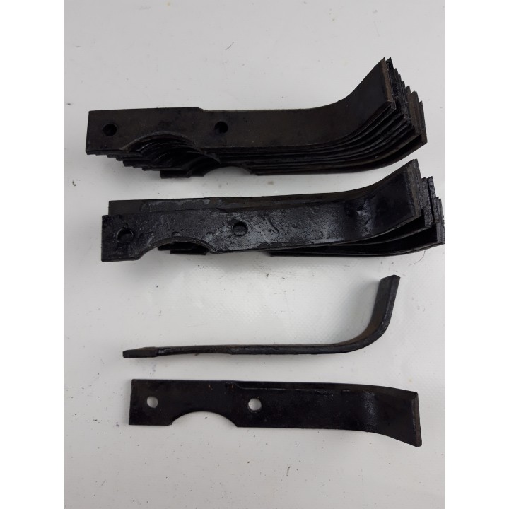 Couteau fraise 21 pieces -fraise -motoculteur lot de 21couteaux gauche- L180x30xh55mm- D8 entraxe 70- G -déstockage