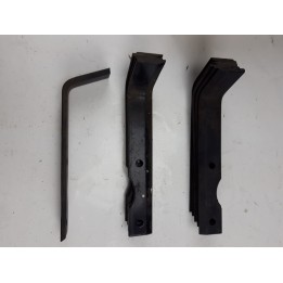 Couteaux fraise 12 pieces fraise motoculteur sarcleur lot 12 couteaux 5 droit +7 gauche L195x30xh50 D8 entraxe 70mm déstockage