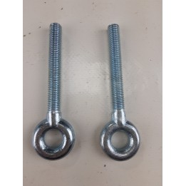 Anneaux à visser galvanisés lot de 2 pièces déstockage M10 trou 14mm L total 106mm