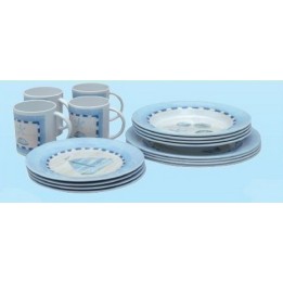 vaisselle camping 16 pieces déstockage emballage ancien tock