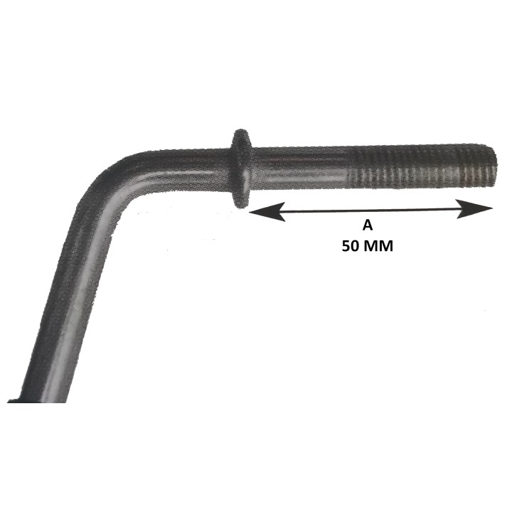 Vis manette de serrage m12 filetage 50mm pour collier de roue jockey remorque déstockage