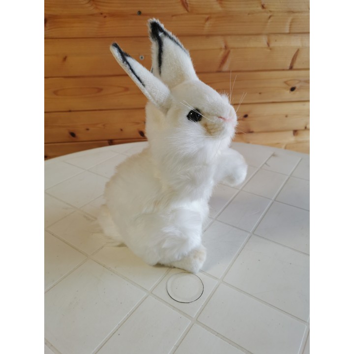 Peluche Lapin blanc 32 cm dressé ANIMA 3313 super qualité prix déstockage