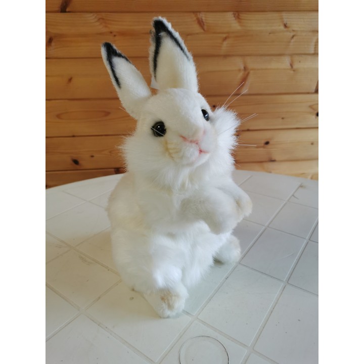 Peluche Lapin blanc 32 cm dressé ANIMA 3313 super qualité prix déstockage