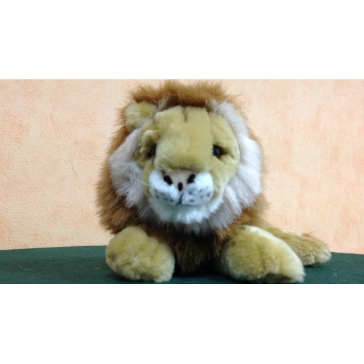 Peluche Lion couché 35 cm très bonne qualité déstockage