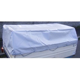Bâche remorque 125x181cm grise cotés en biais 35cm déstockage sans  tendeur élastique