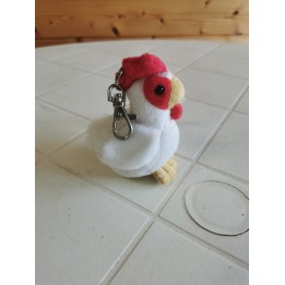 Peluche Porte-clef poule Lascar déstockage