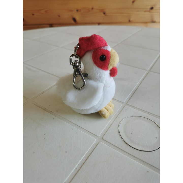 Peluche Porte-clef poule Lascar déstockage