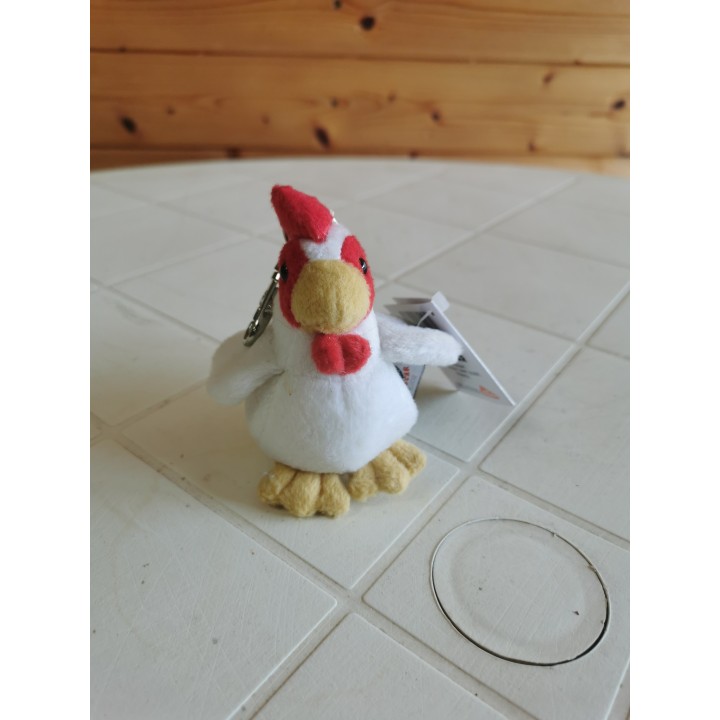 Peluche Porte-clef poule Lascar déstockage