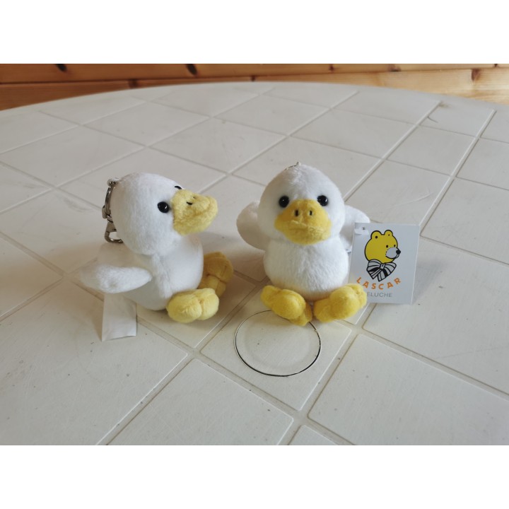 Porte clef peluche canard blanc Lascar déstockage