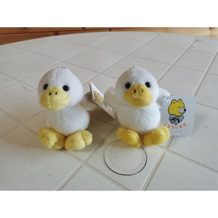Porte clef peluche canard blanc Lascar déstockage