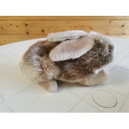 Peluche lapin couché MARRON CLAIR marque Forest très bonne qualité