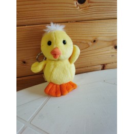 Porte clef peluche poussin jaune marque Lascar déstockage