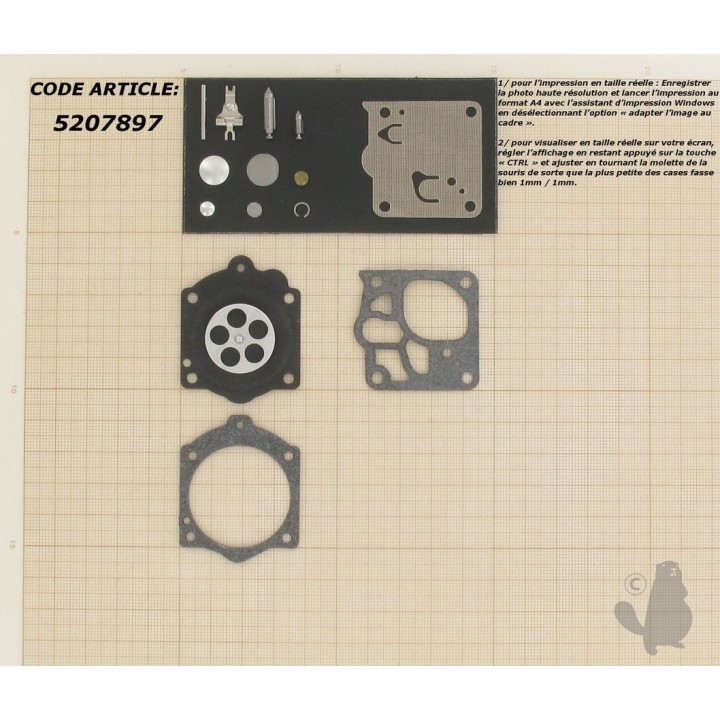 Membranes carburateur WALBRO- modèle-K10WJ-complet-déstockage
