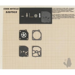 Membranes carburateur ZAMA- modèle RB5-HOMELITE 240-HOMELITE 245- déstockage
