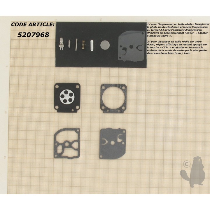 Membranes carburateur ZAMA- modèle C1Q-RB61-ECHO-PB4600-STIHL -déstockage