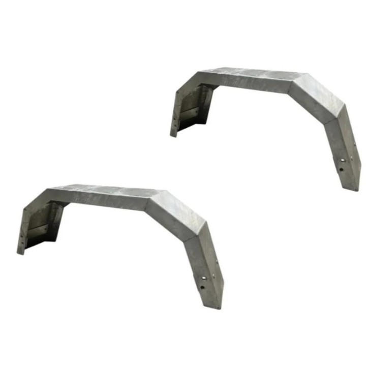 Garde boue remorque ailes remorque tôle galvanisée 5 pans soudés 700x180xH300mm la paire