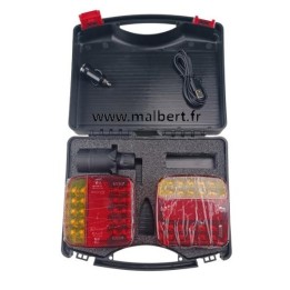 feux magnétiques LEDS sans fils 12/24v KIT pour remorque caravane déstockage