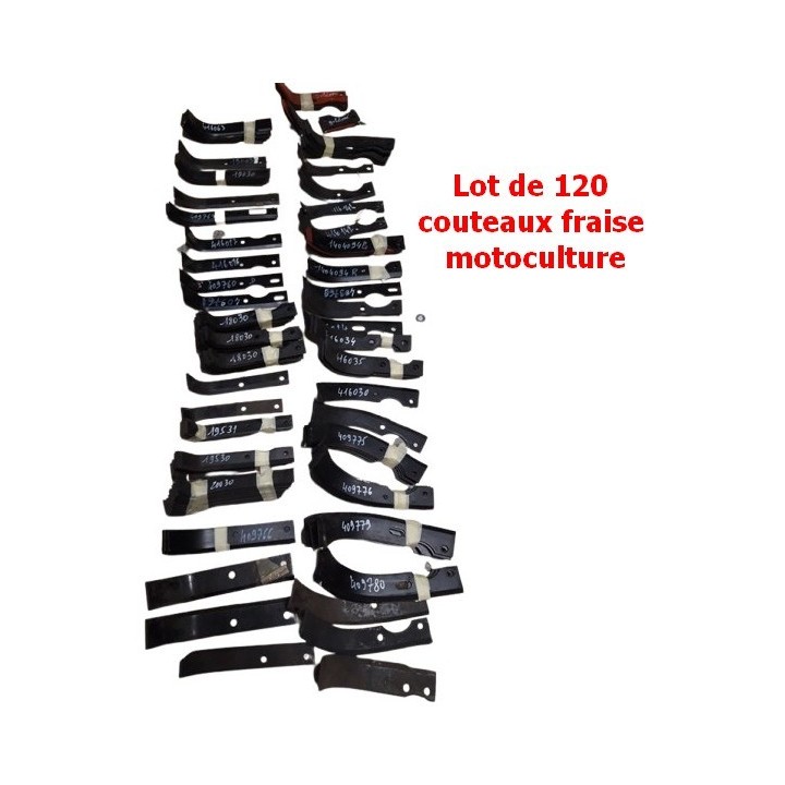 Lot de 120 couteaux fraise motoculture prix déstockage