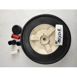 Roue tondeuse 195x35/50 avec adaptateur axe multiple  D10-12-14 déstockage