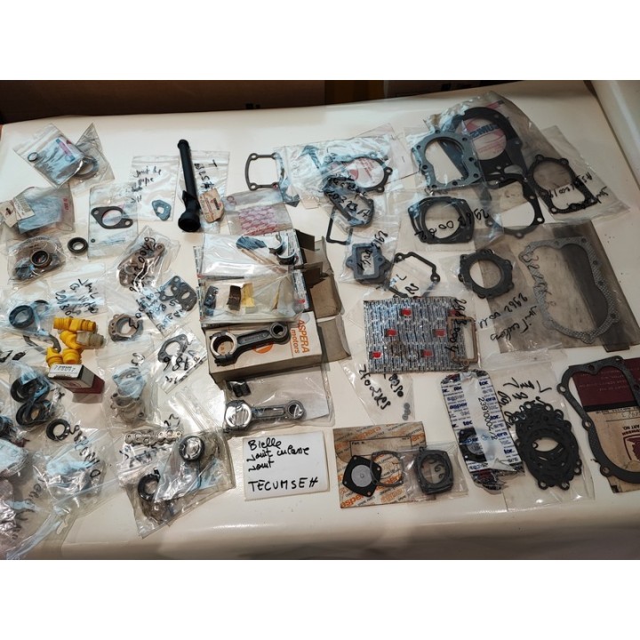 Lot de pièces TECUMSEH-ASPERA  bielle joint ancien stock prix déstockage
