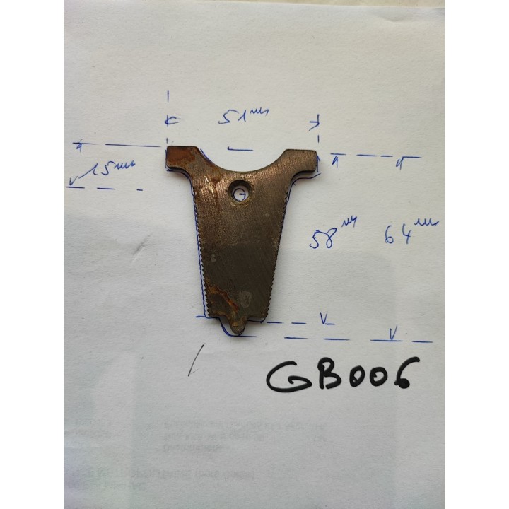 Plaquette de doigt de barre de coupe faucheuse déstockage