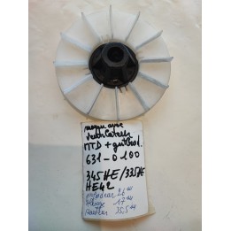 Moyeu de lame avec ventilateur MTD-GUTBROD -631-0100  pour tondeuse electrique 335HE-345HE-HE42