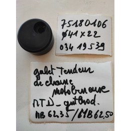 Galet tendeur lisse avec trou excentré 41X22 mm